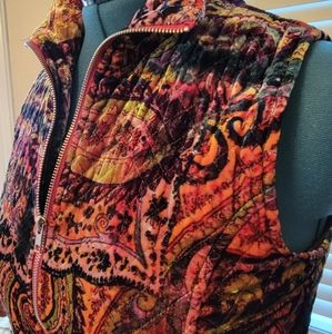 Chico’s silk blend quilted vest size 1